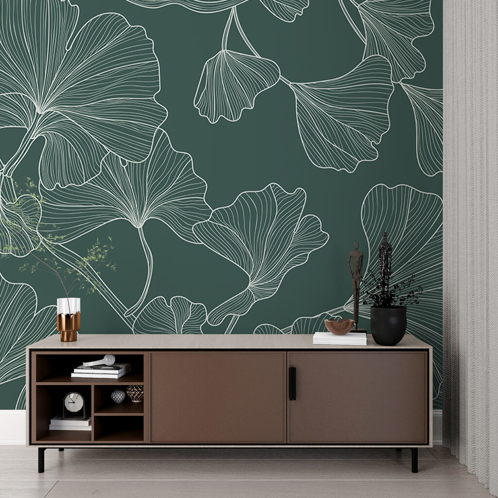 Fan leaves in outline — interior 1