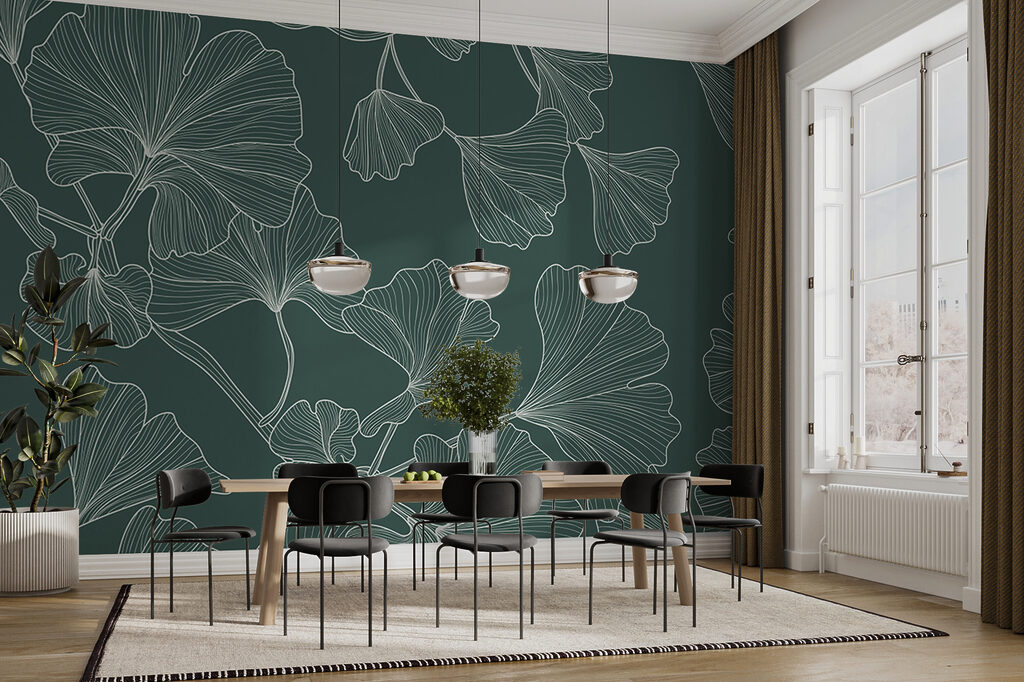 Fan leaves in outline — interior 2