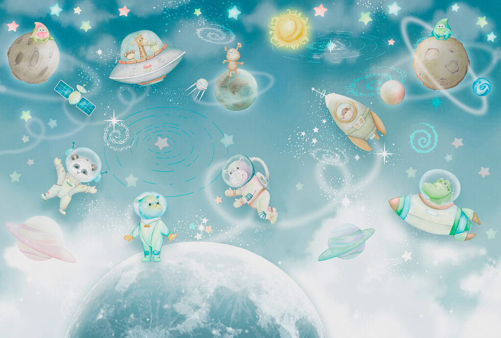 Animal astronauts in space — full design