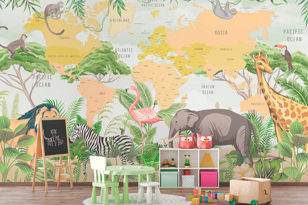 Wildlife World Map — interior 2