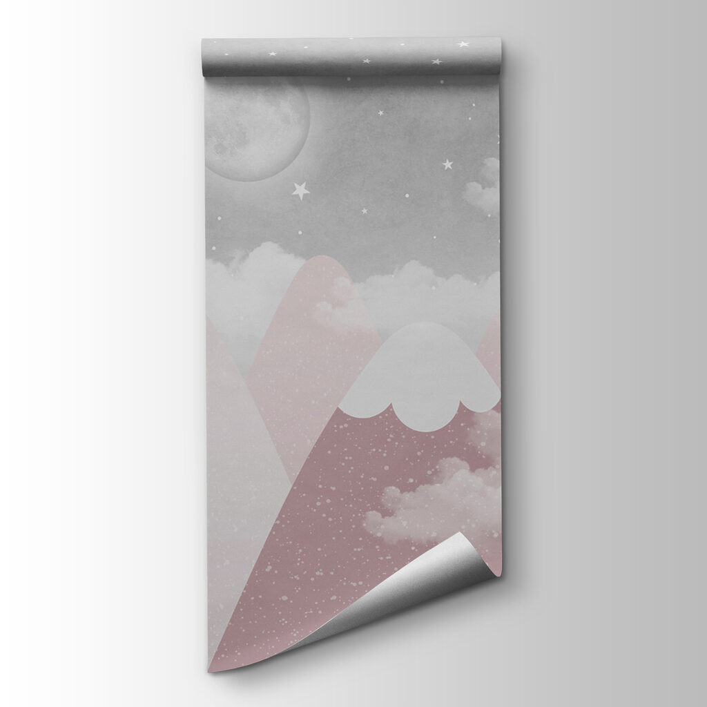 Snowy peaks by moonlight — product view