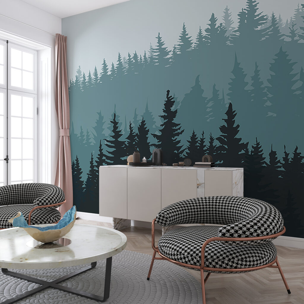 Dark pines in layers — interior 1