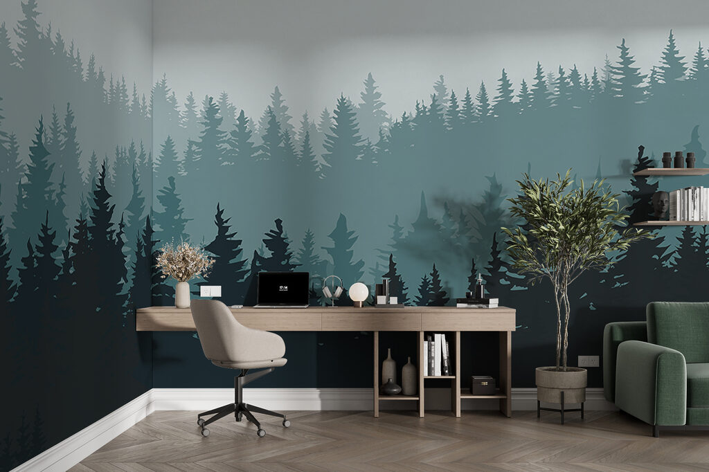 Dark pines in layers — interior 2