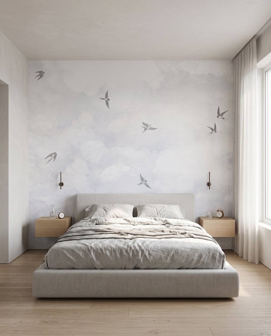 Birds through soft clouds — interior 2