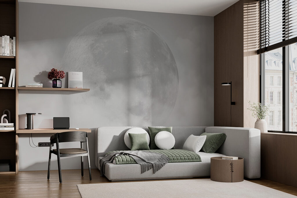 Moon Through the Haze in an interior