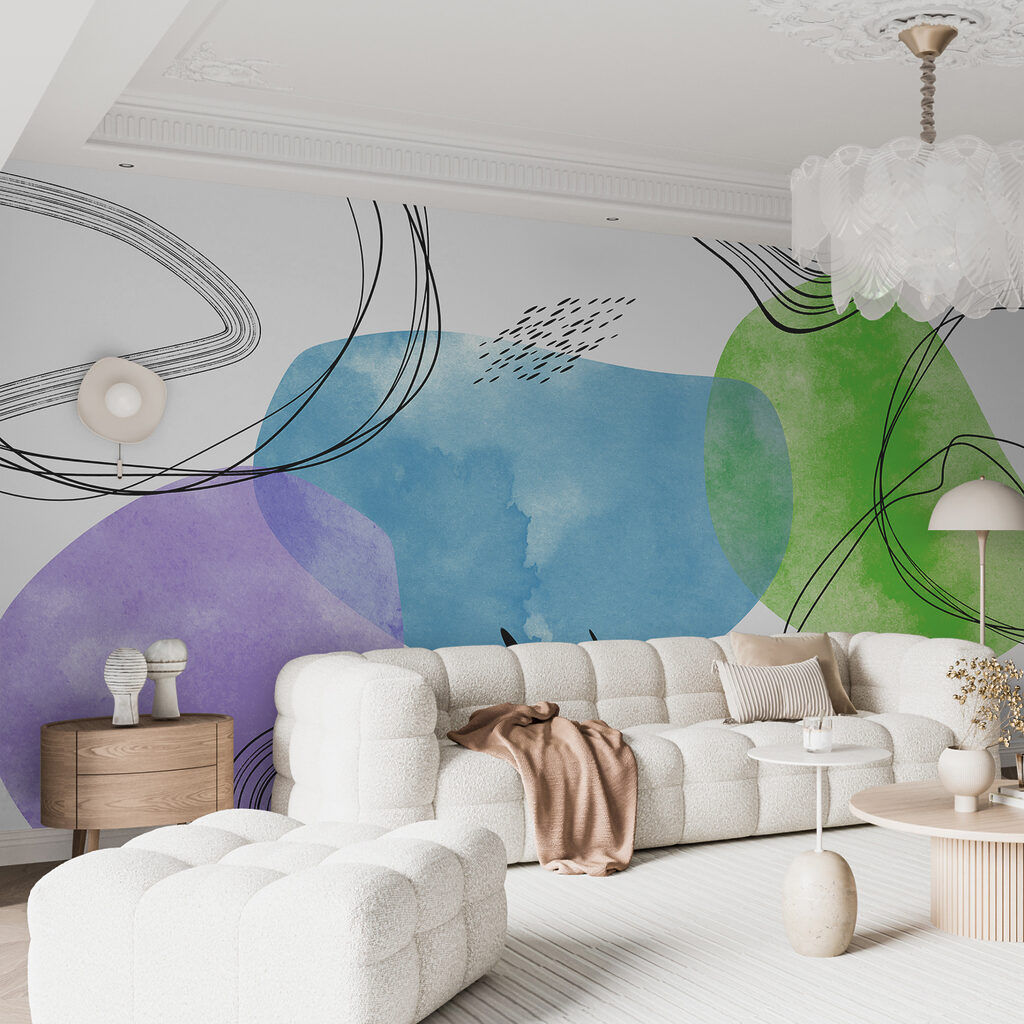 Colour patches, fine lines — interior 2