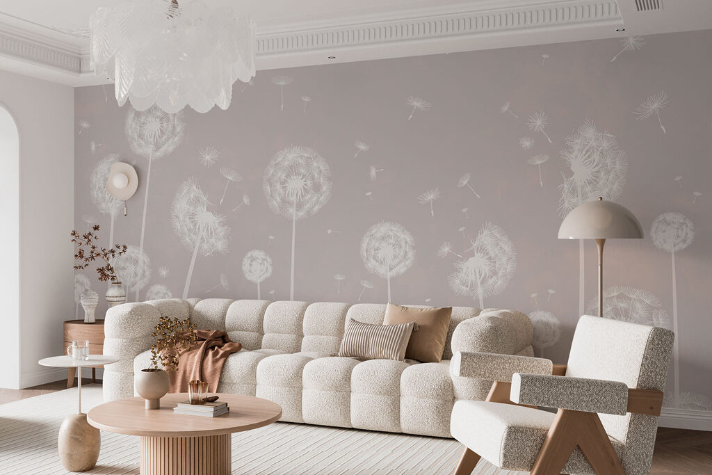 White dandelion clocks — interior 3