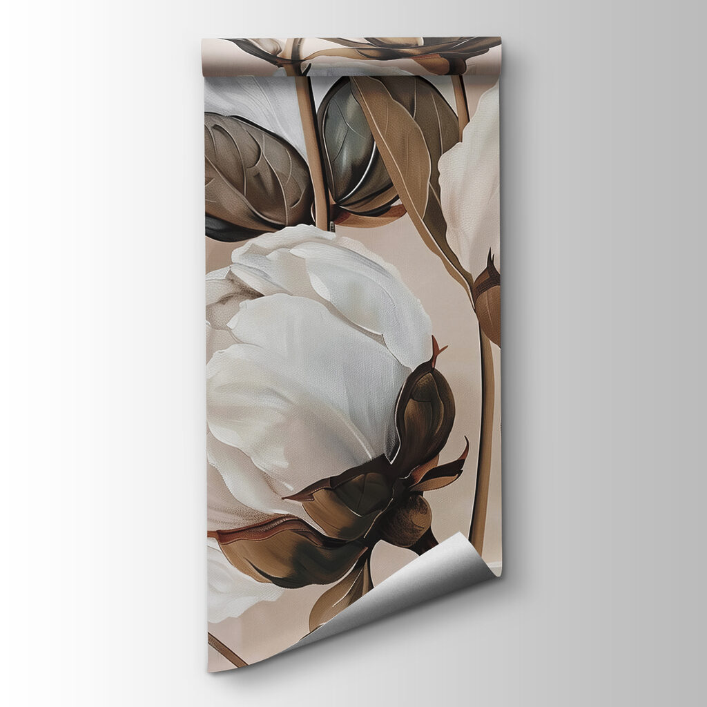 White flowers, brown stems — product view