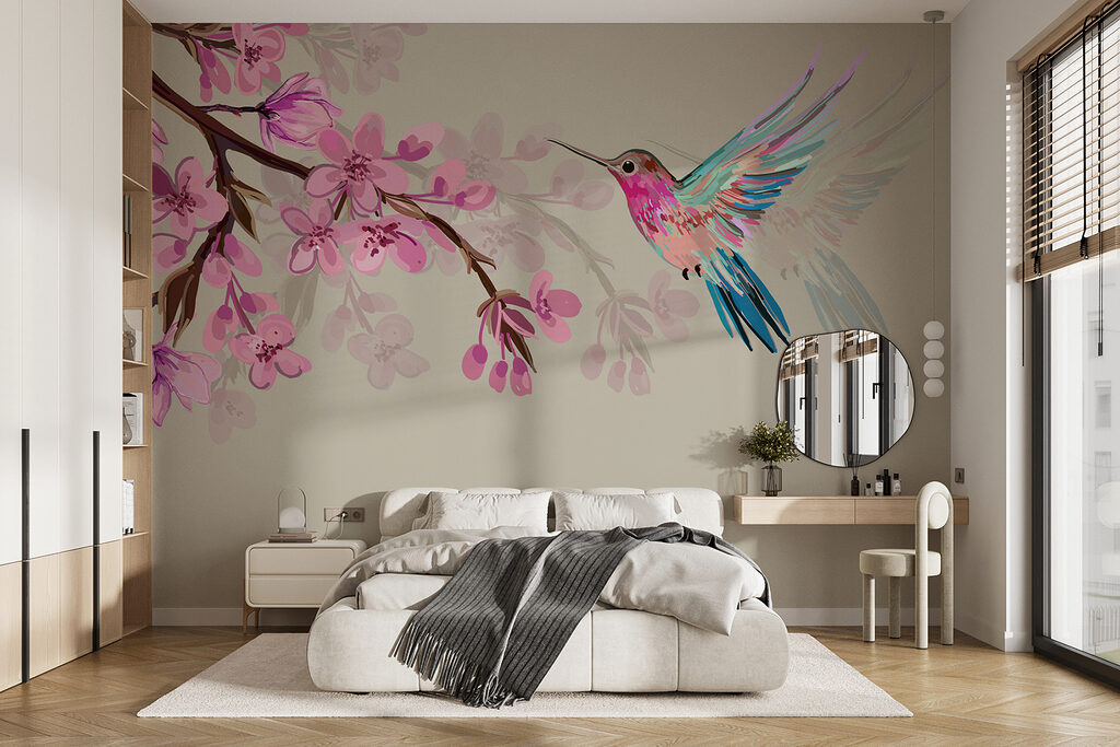 Hummingbird Blossom Branch in an interior