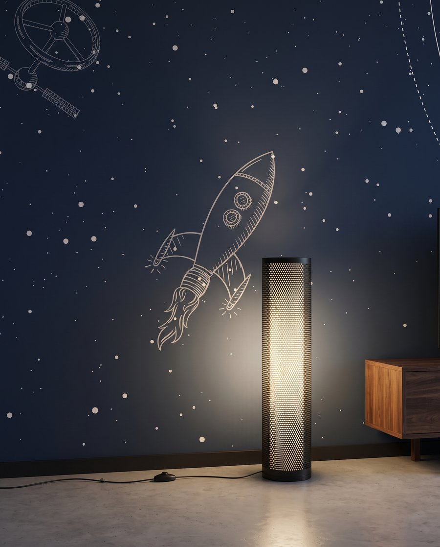 Astronaut among planet orbits — interior 4