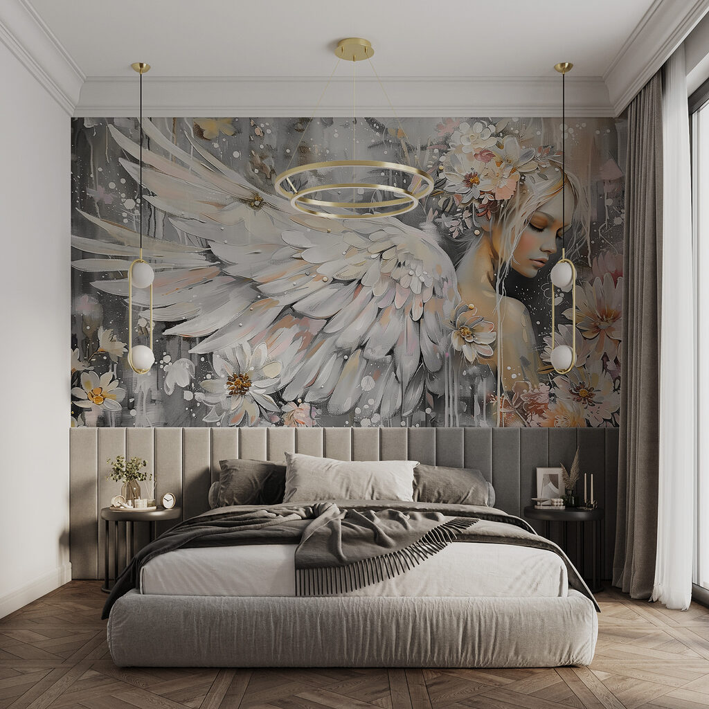 Angel among white flowers — interior 1