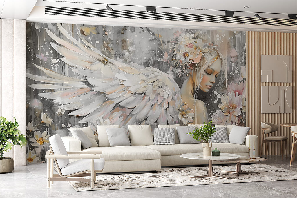 Angel among white flowers — interior 2