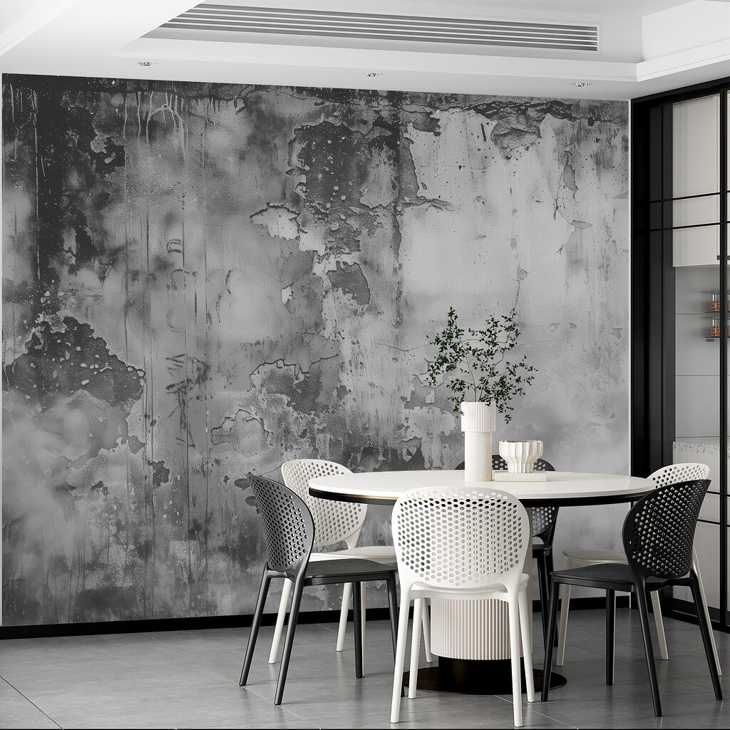 Weathered dark grey paint — interior 3
