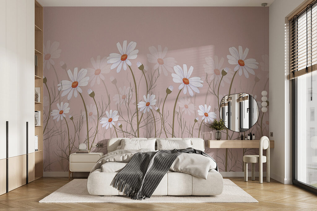 Daisies in a Row in an interior