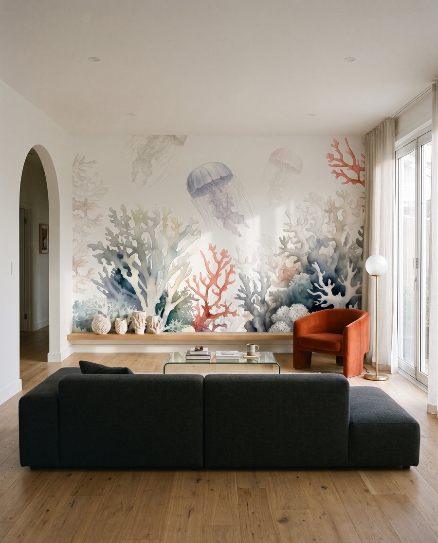 Jellyfish Garden in an interior