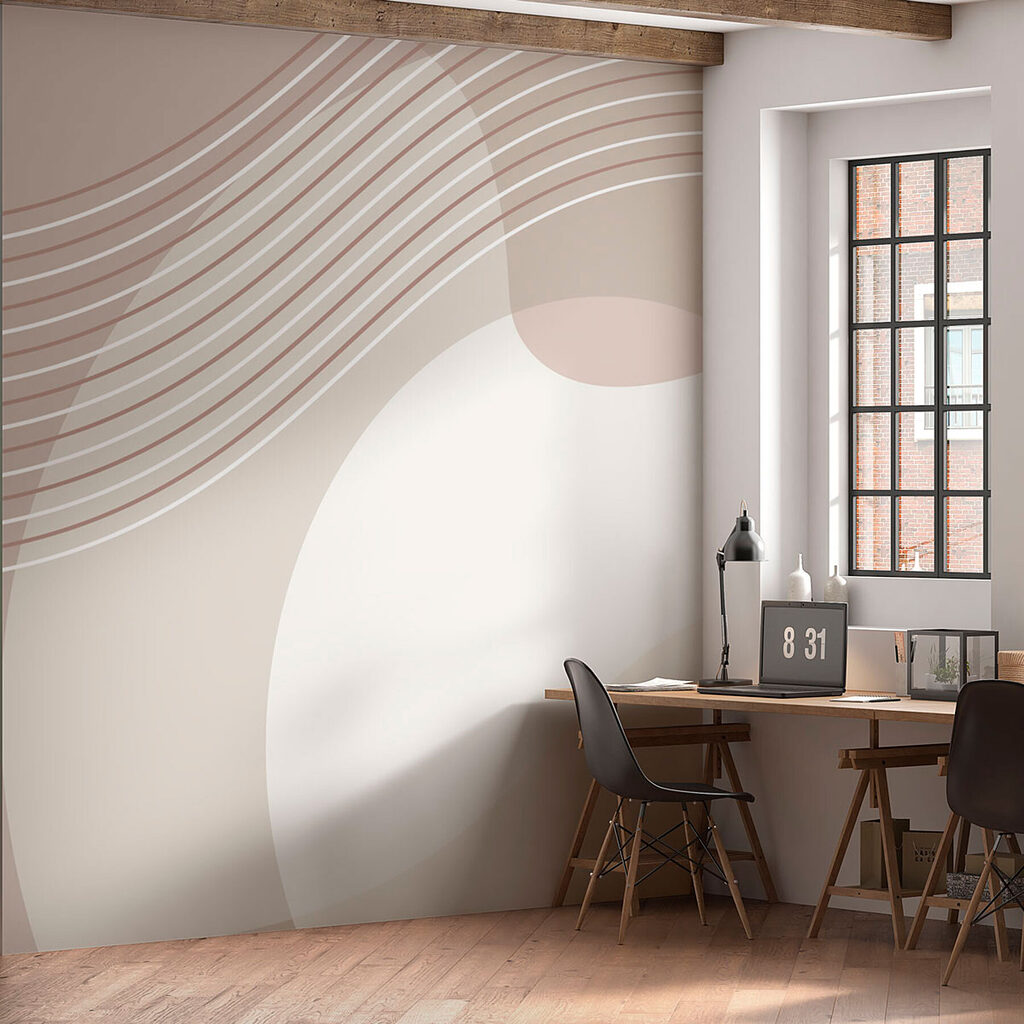 Wavy lines over shapes — interior 2