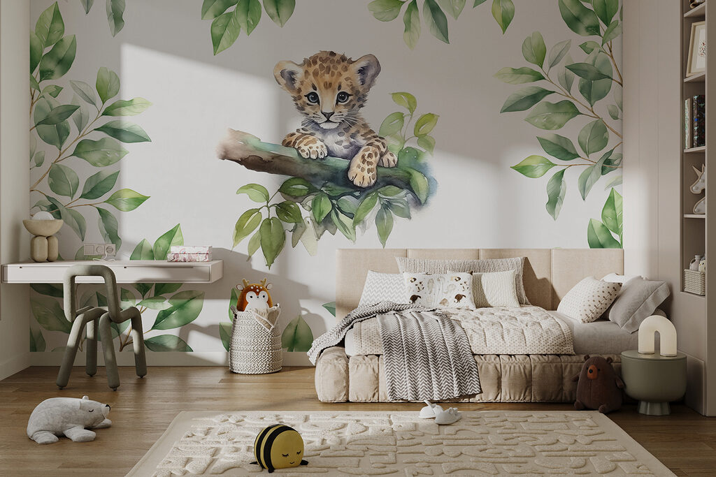 Little Leopard Perch in an interior
