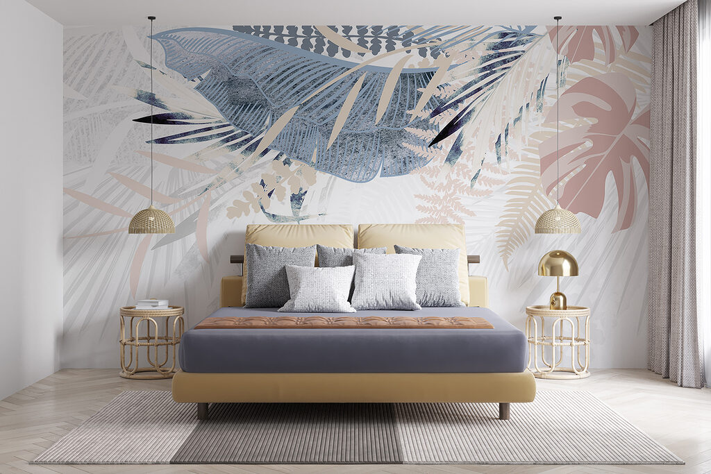 Pastel leaves fan out — interior 2