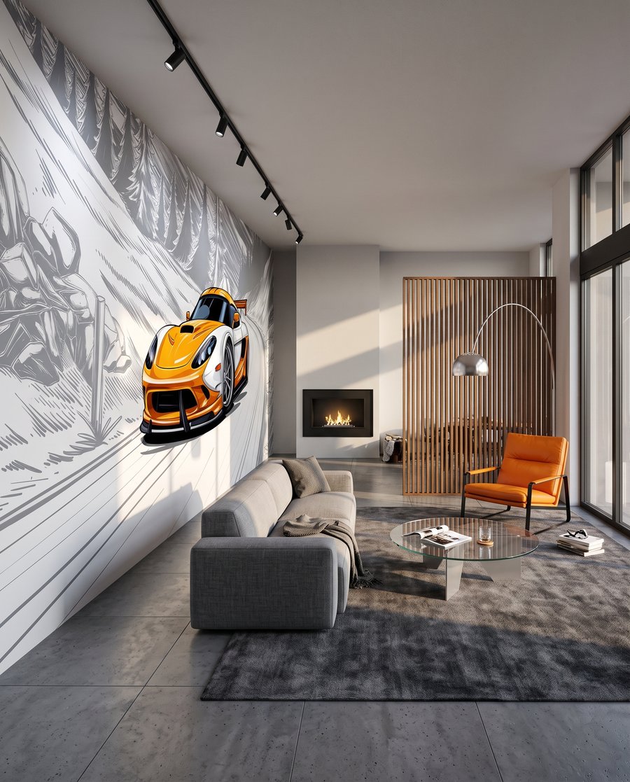 Winter Racetrack in an interior