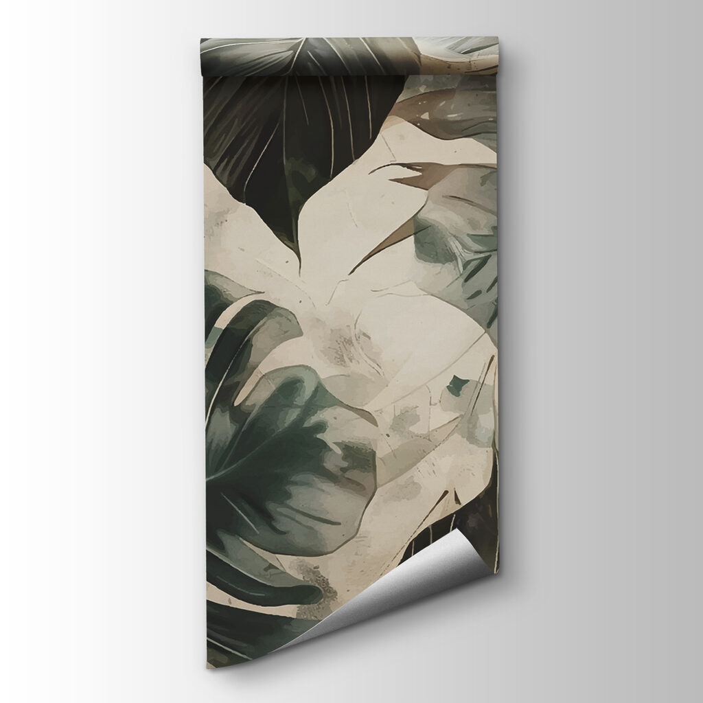 Large leaves in brushstrokes — product view