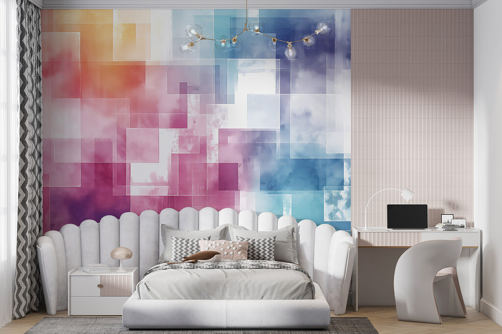 Cloudy pastel squares — interior 3