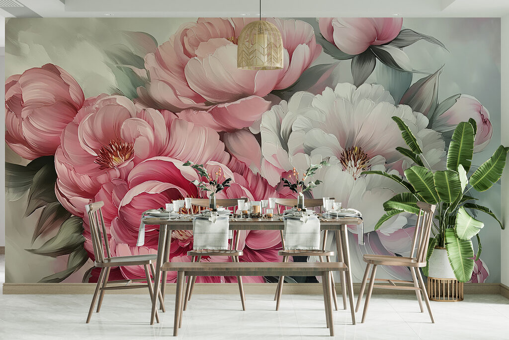 Full pink peonies — interior 3