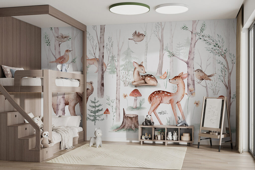 Forest deer and bear — interior 2