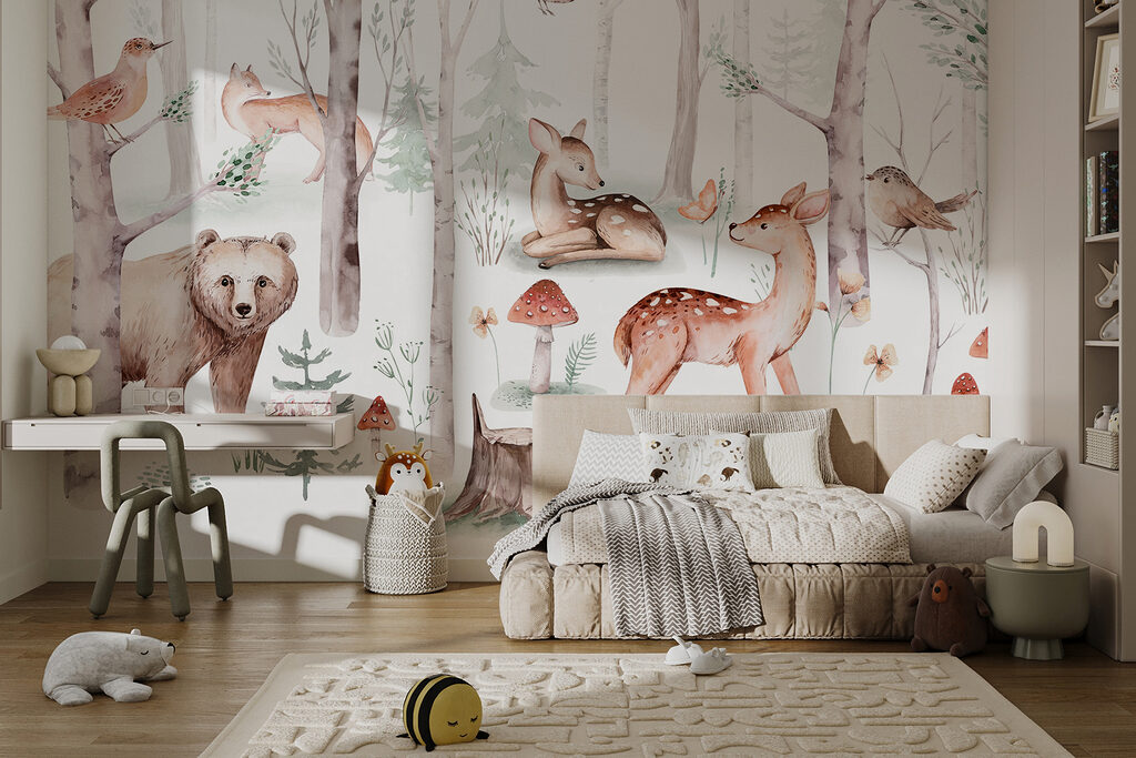 Forest deer and bear — interior 4