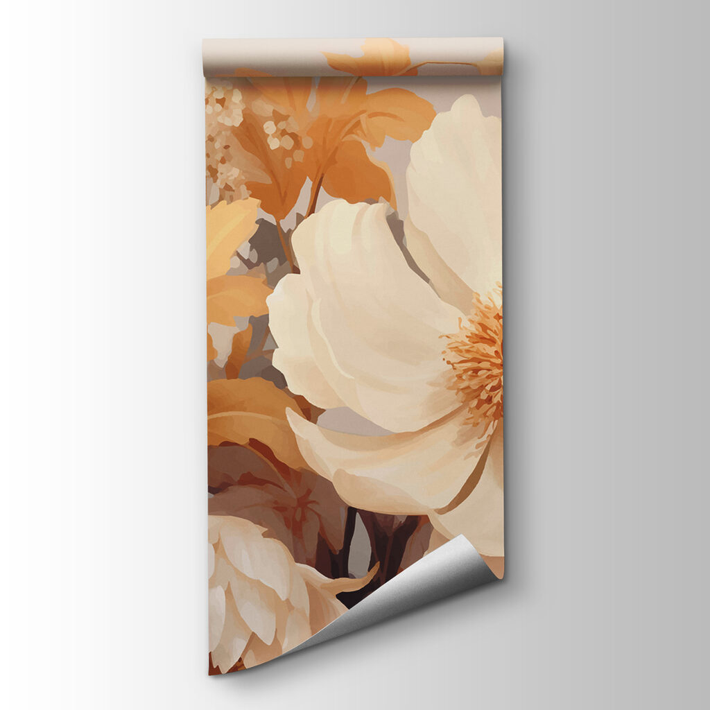 Flowers among ochre leaves — product view