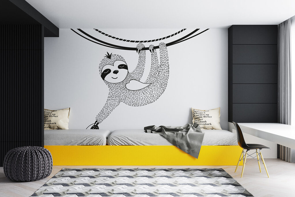 Sloth on a branch — interior 1