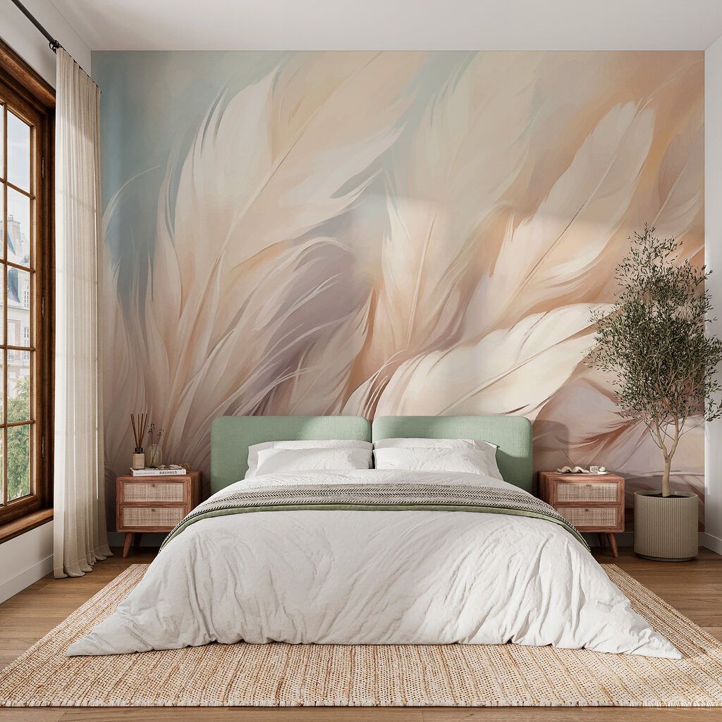 Cream feathers in layers — interior 2