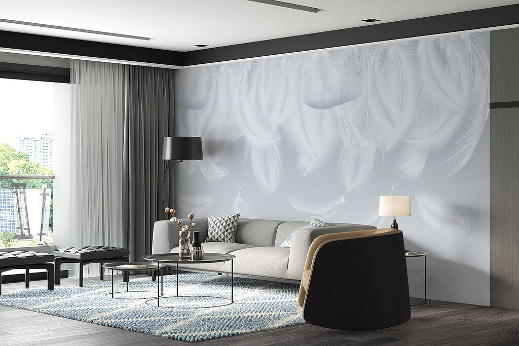 Feathers Falling Softly — interior 1