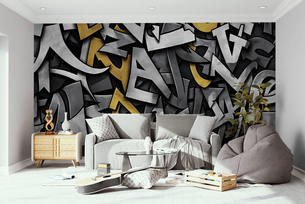 Lettering in Layers in an interior