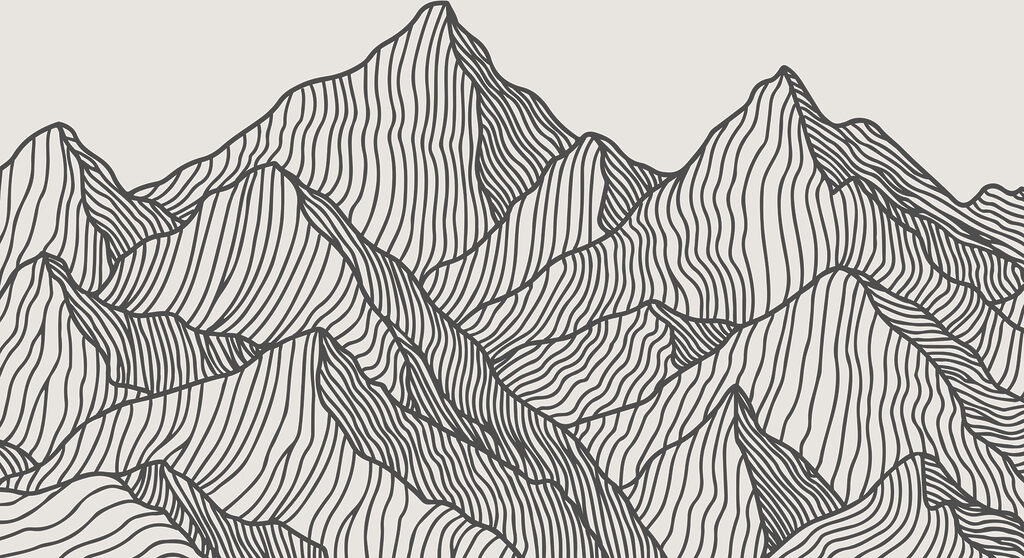 Mountain peaks in lines — full design