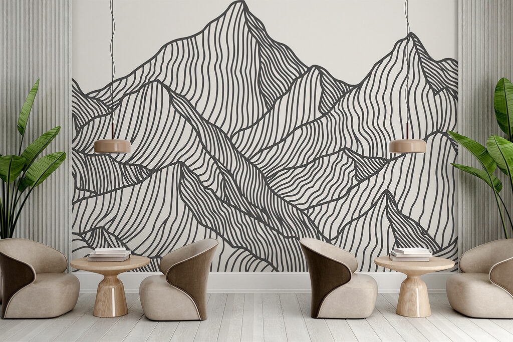 Mountain peaks in lines — interior 2