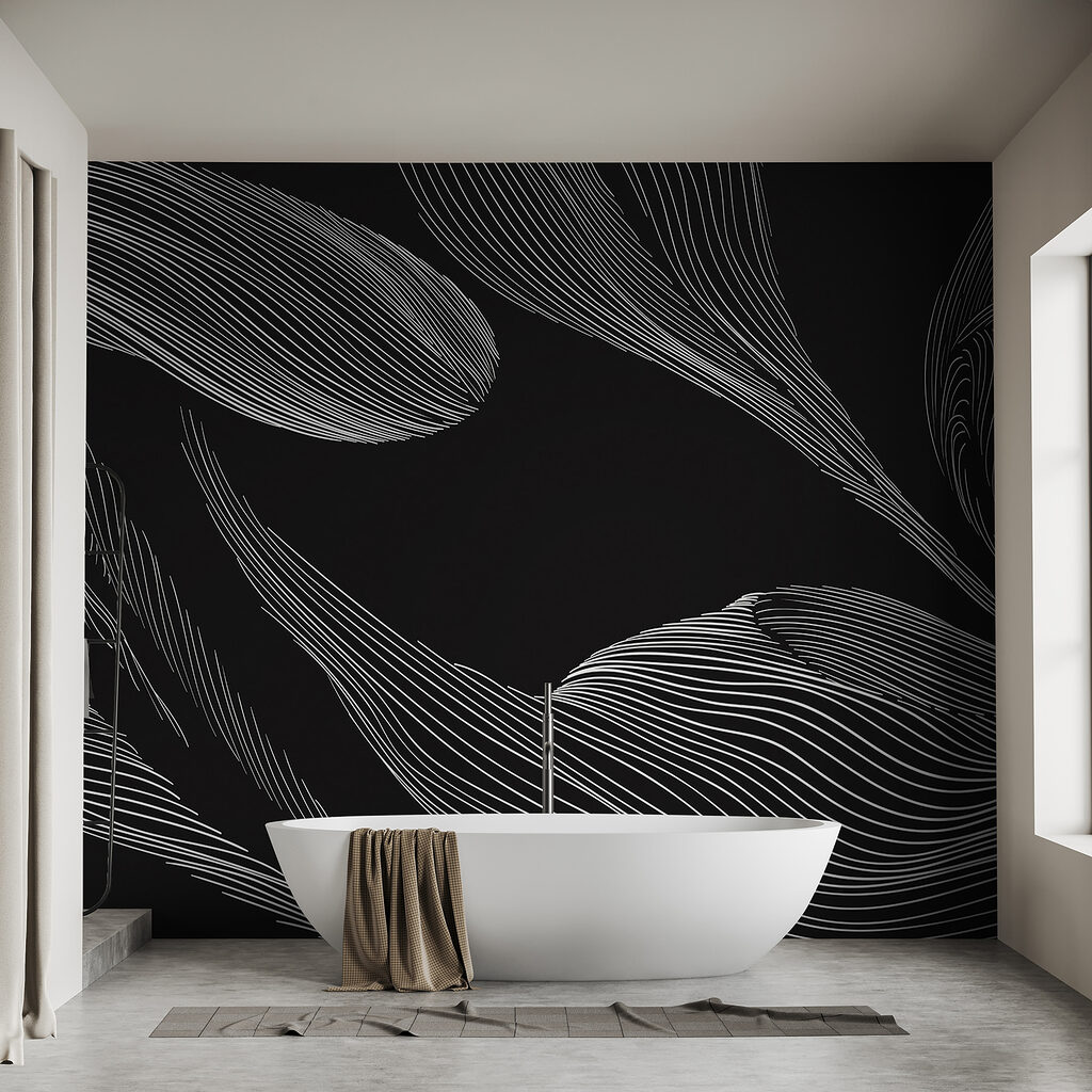Leaf Lines After Dark in an interior
