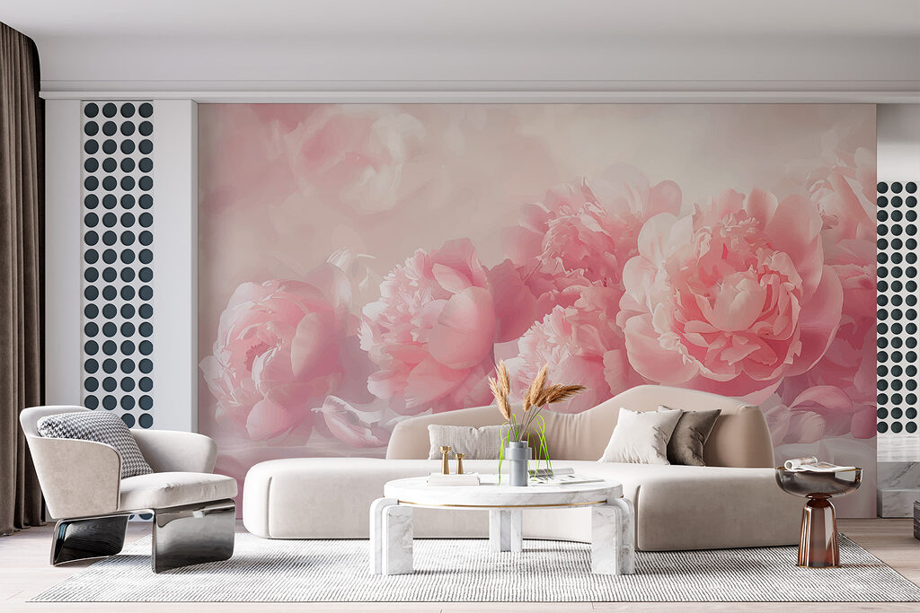 Pink blooms beneath clouds — interior 3