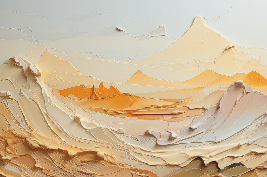 Dunes in thick paint — full design