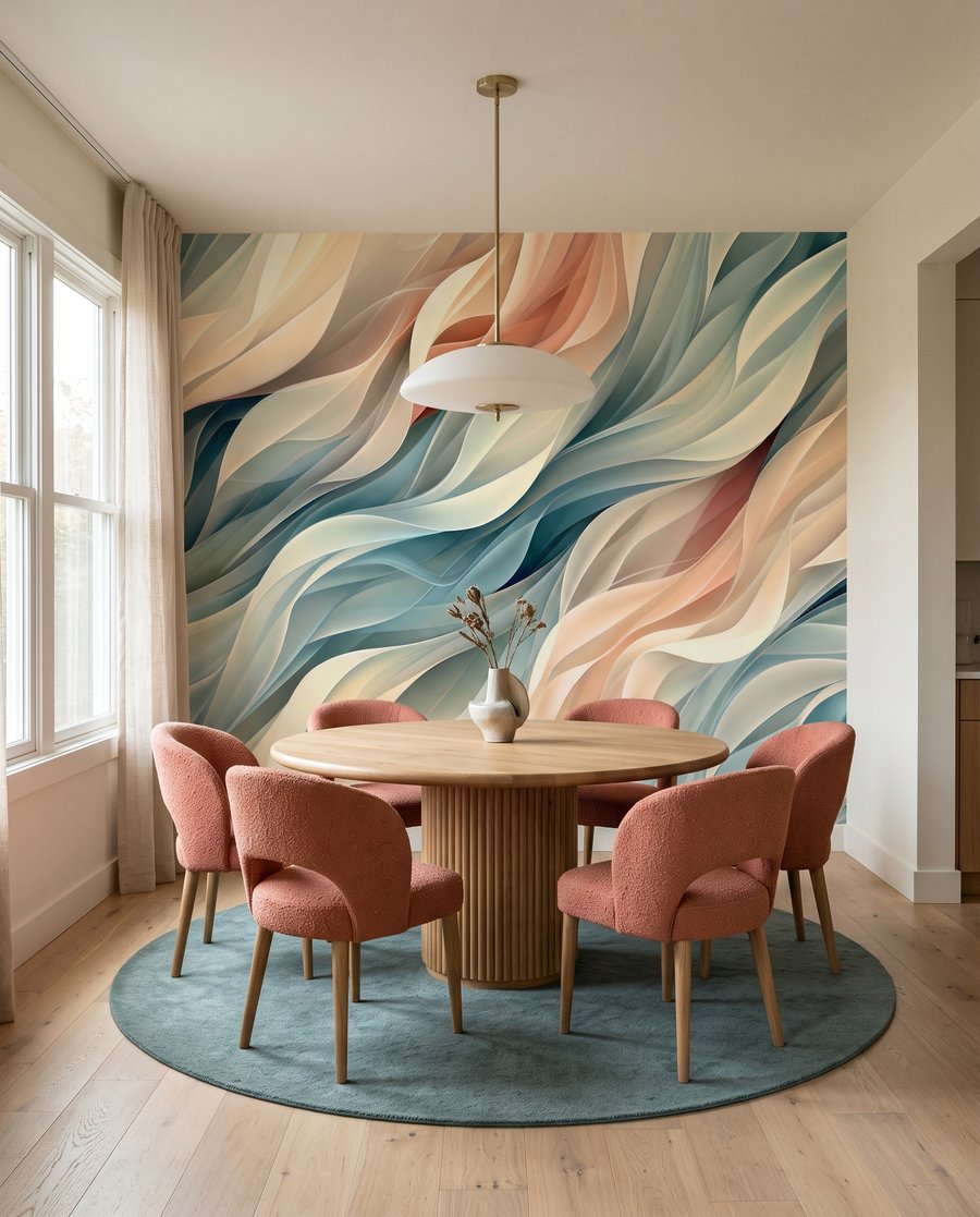 Pastel folded ribbons — interior 7