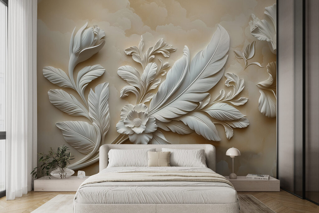 Diagonal branch, round blooms — interior 4