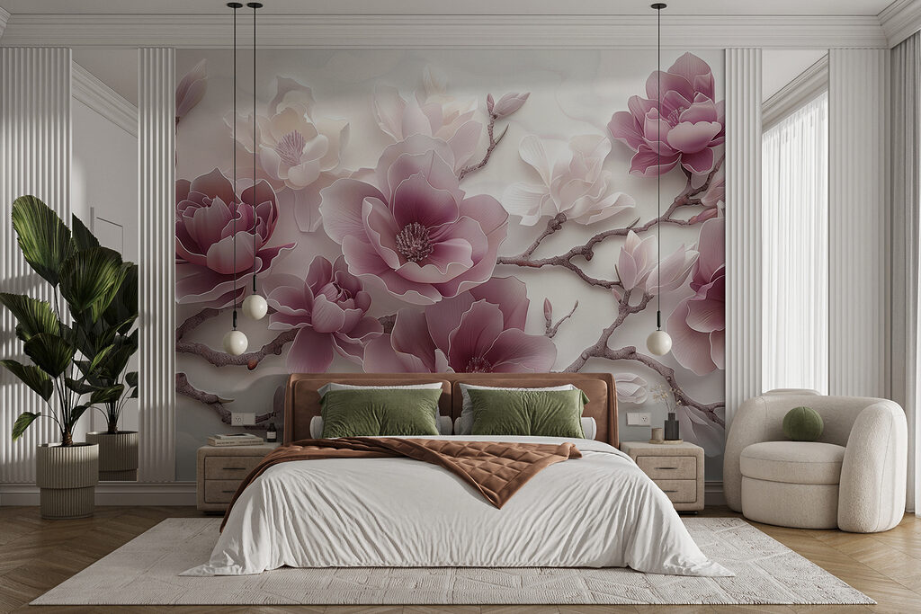 Magnolia in Relief in an interior