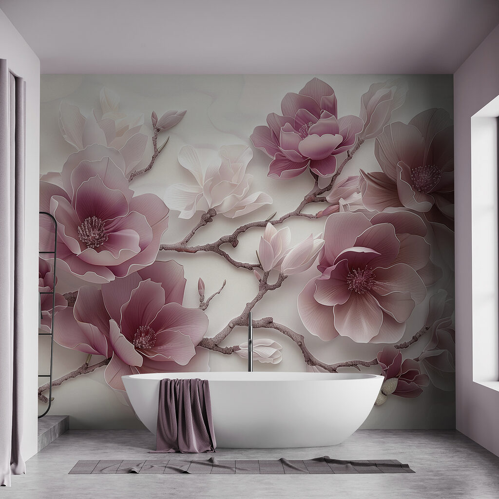 Magnolia in Relief in an interior