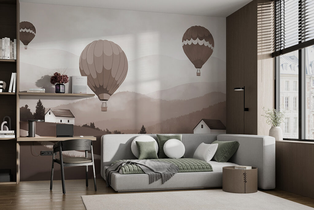 Balloons Above the Village in an interior