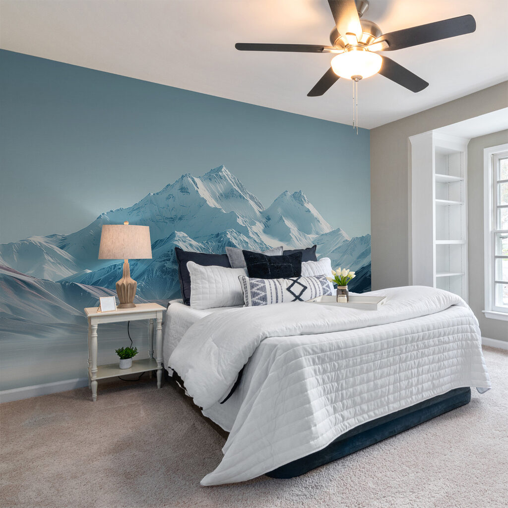 Snowy mountains in blue — interior 1