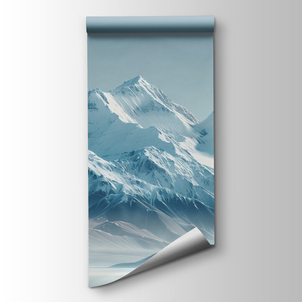 Snowy mountains in blue — product view