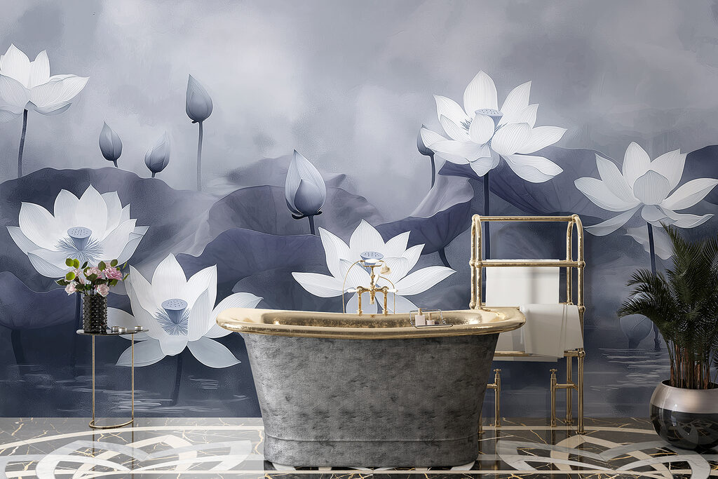 Lotus on Still Water in an interior
