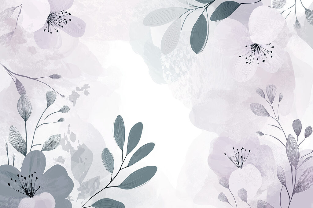 Flowers around an opening — full design