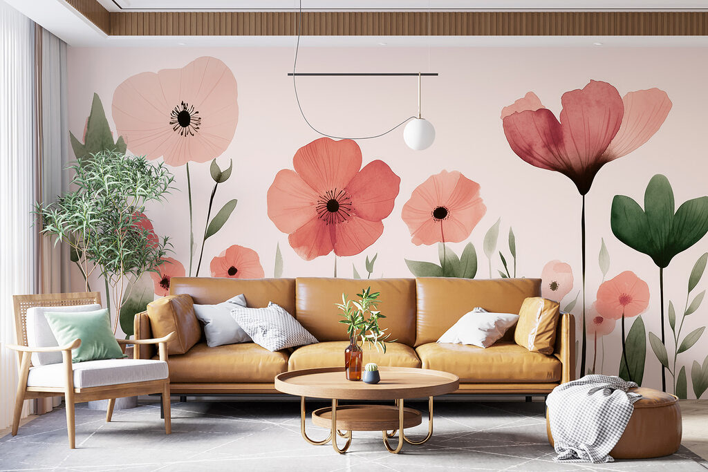 Poppies Standing Tall in an interior