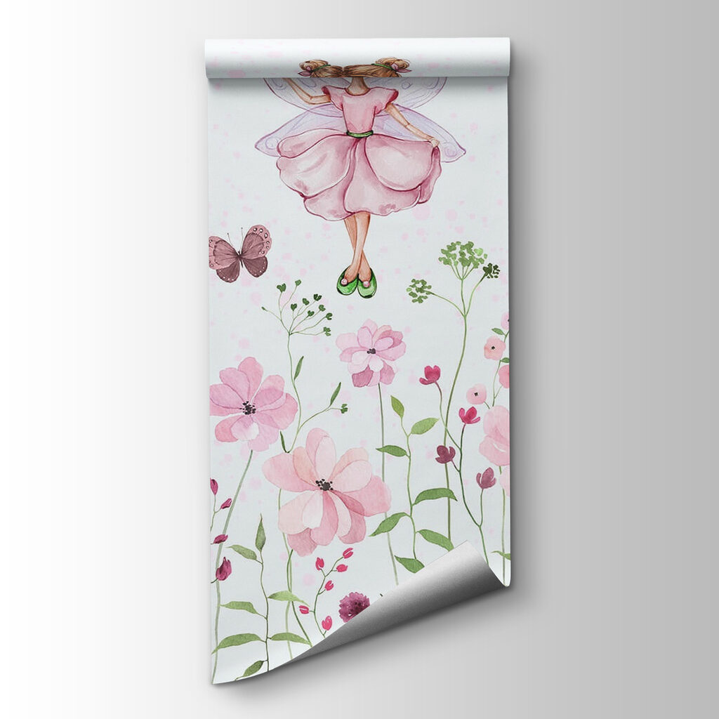 Fairy above pink wildflowers — product view