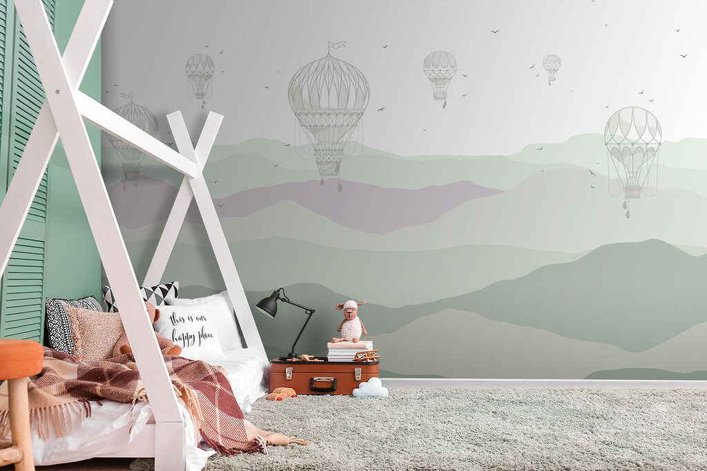 Balloons Above Rolling Hills — interior 1
